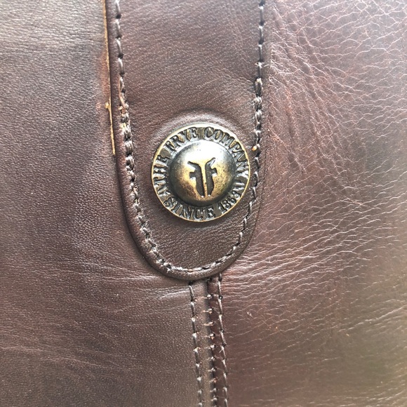 Frye Melissa Button Tall Leather Boots Brown 6.5 B - Picture 8 of 8